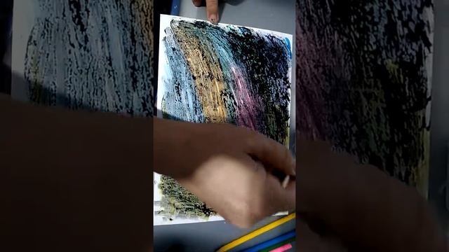 Граттаж техникасымен «Ғарыш» композициясын жасау смотреть онлайн