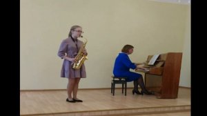 Выступление юной саксофонистки Эвелины Шуран (Жак Обер. Престо)