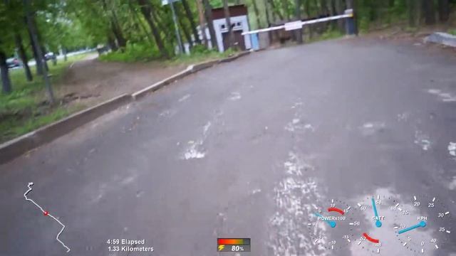 Моноколесо Еду на работу 3км Уфа (перезалив с телеметрией) смотреть онлайн