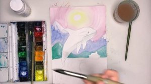Рисуем косатку. Как нарисовать косатку. Урок рисования. Drawing kileer whale.