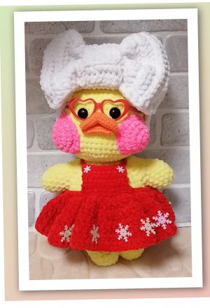 Одежда для уточки лалафанфан (сарафан и повязка на голову)