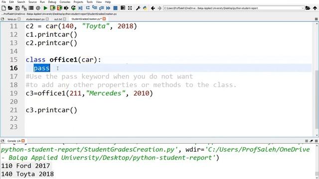 Class inheritance in Python