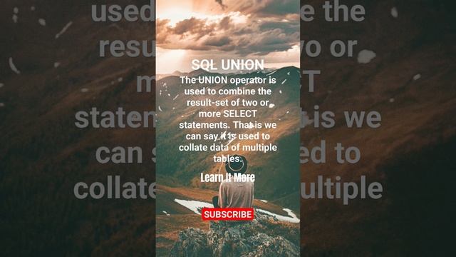 SQL UNION #sql #union #sqlunion #careerdevelopment #growyourcareer #learnsql #happylearning #data