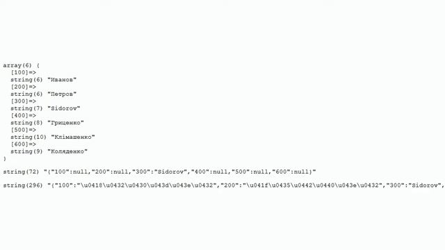 PHP: JSON_ENCODE и кириллический текст