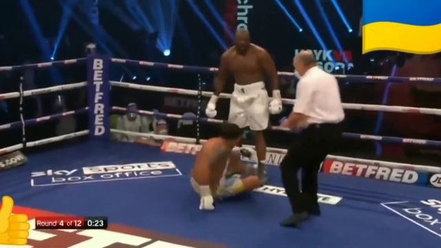 Усик упал в 4-м раунде боя против Чисоры. 31 октября 2020 года смотреть онлайн