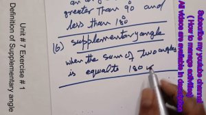 Class # 5 Unit # 7 Exercise  # 1  Question # 1