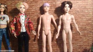 Fashionistas 154 Кен, Фиолетовые волосы, сравнение с BTS.