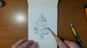 Как нарисовать дерево простым карандашом поэтапно