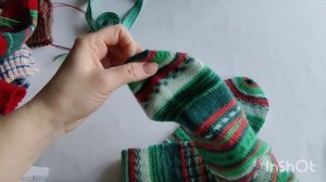 Новогодние носки. Готовые. Как вязать 42-43 р. Процессы. Meilenweit, сток носочка. 11 декабря 2022 г