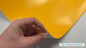 Виниловая плёнка матовая: желтая Reton Group / винил на авто / самоклеющаяся пленка для мебели
