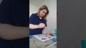 Занятие по рисованию в средней группе "Цветы Победы"