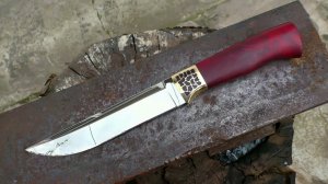 Изготовление отличного ножа из клапана  Тепловоза своими руками