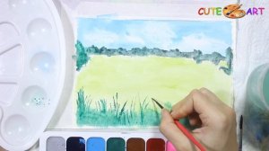 Как нарисовать МАКОВЫЕ ПОЛЯ акварелью Пейзаж для начинающих