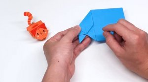 Cómo hacer una gata de papel saltarina con origami ¡Fácil!