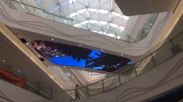 Светодиодный потолок в торговом центре. смотреть онлайн