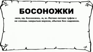 БОСОНОЖКИ - что это такое? значение и описание