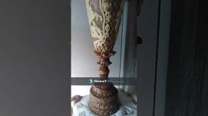 Самая большая деревянная резная ваза из цельного куска дерева(финал)