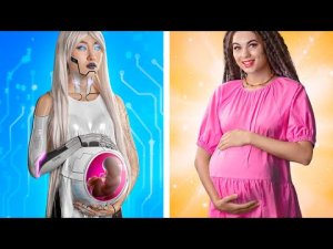 Робот беременная VS Обычная беременная.mp4