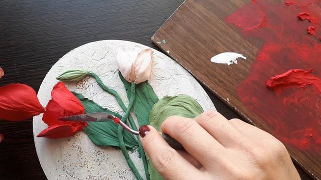 Скульптурная живопись "Тюльпан"