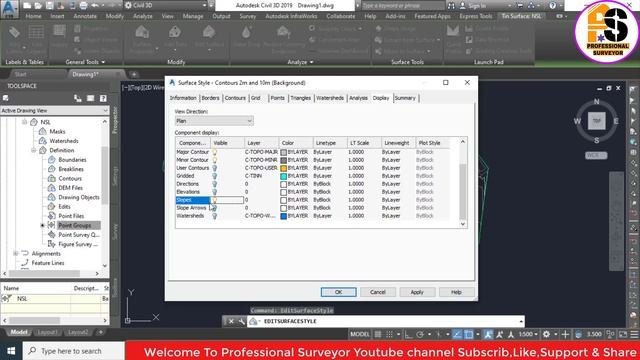 How to create surface in Civil 3D | Civil 3D surface creation ||Contour lines, Lesson 02. смотреть онлайн
