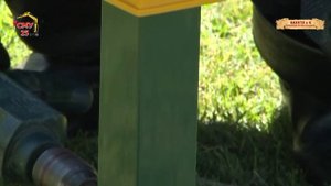 Монтаж ограждения на забивные опоры