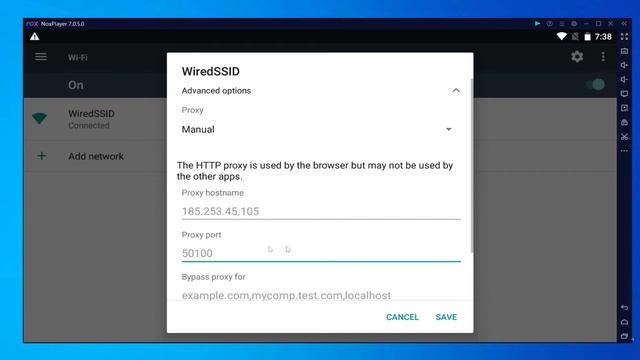 Proxy settings in Nox App Player Android emulator смотреть онлайн