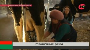 Бидон молока надоила корреспондент ОТРК «Югра»