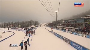 БИАТЛОН. КМ 2014-15. Оберхоф (Германия). Женщины. Эстафета 4 х 6 км. (Спорт 1). 07.01.2015. 1080i.