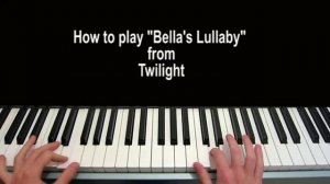 Bella's Lullaby Piano Tutorial Carter Burwell - Twilight