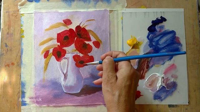 Букет с маками. смотреть онлайн