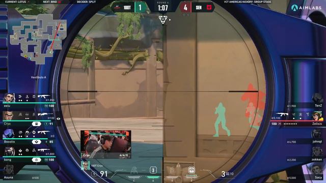 SEN vs 100T — VCT Americas Kickoff — Grupos — Mapa 1