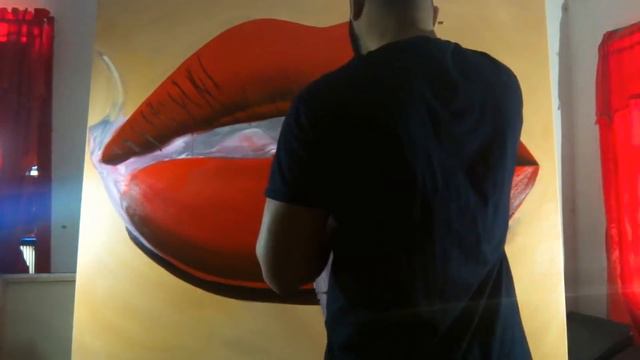 Realistic Smoking Red Lips Painting Timelapse смотреть онлайн