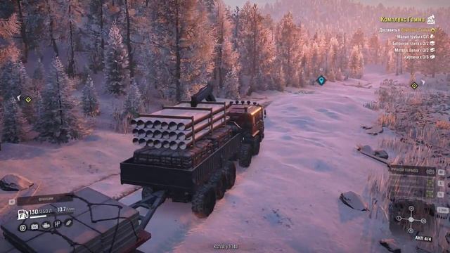 SnowRunner/Амур: Комплекс Гамма -- 1-й этап (Azov 73210 + Western Star 6900 TwinSteer)