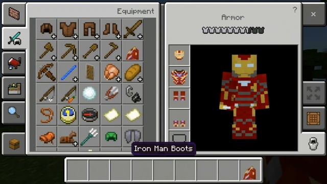 MINECRAFT ADDON IRON-MAN