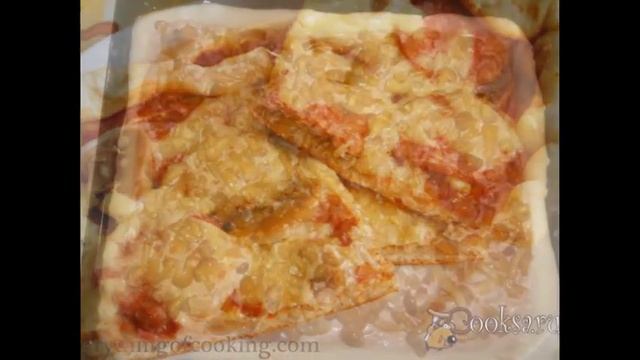 Пицца с маринованными грибами