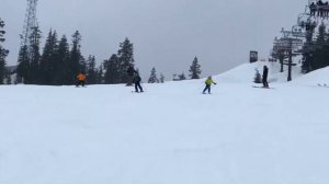 02-04-2018 Rain second ski racing class in heavy raining