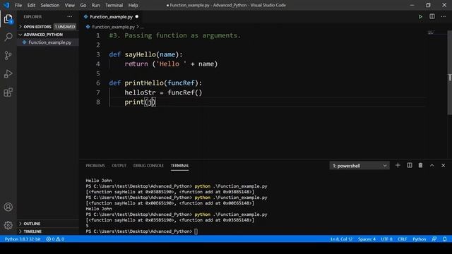 Advanced Python Programming | Part 1 | Functions/Methods in python