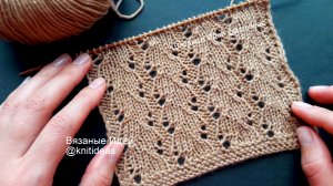 Потрясающий ажурный узор спицами!