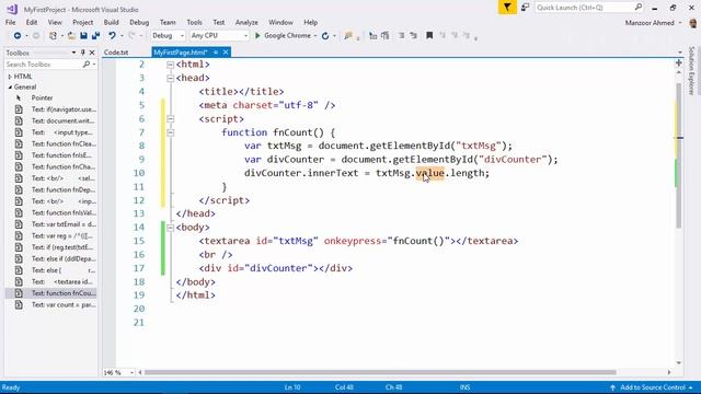 onKeyPress Event In Javascript - Twitter TextArea (JavaScript Part - 24)