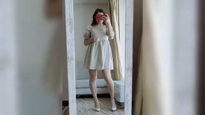 Летнее Винтажное Короткое Платье С Пышными Рукавами ?