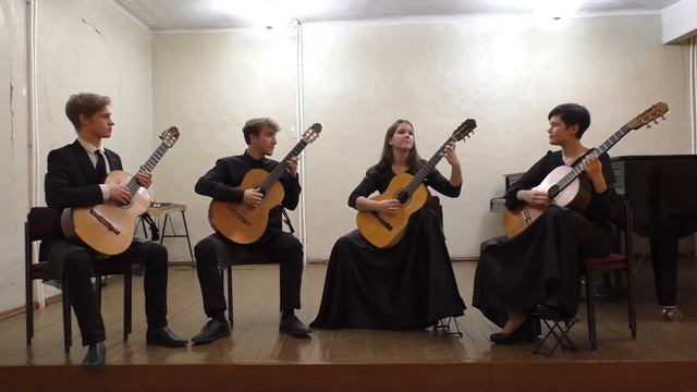 З. Беренд "Валенсианская Хота", А. Ливада "Песня короля артура" Квартет гитаристов НТКИ г. Н. Таги смотреть онлайн