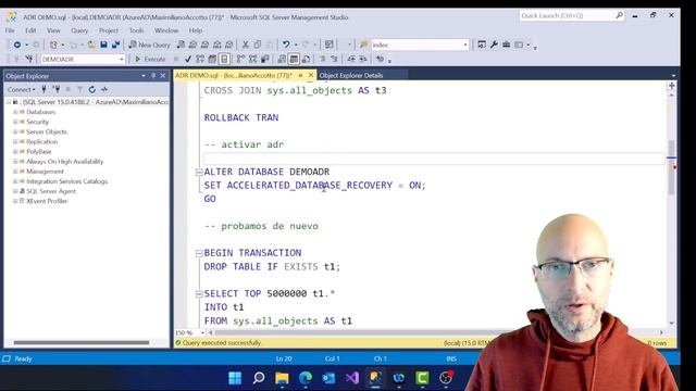 SQL 2019 optimizar tiempos de Rollback