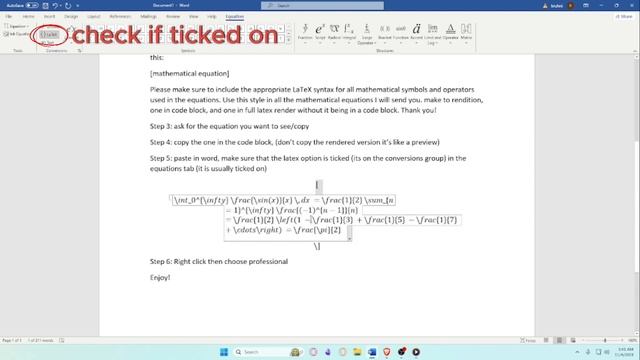 How to copy REAL math equations from chatgpt to word (part 2 no fek 100% real tutoril)