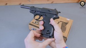 Страйкбольный пистолет Galaxy G.21 (6 мм, Walther P38) видео обзор 4k
