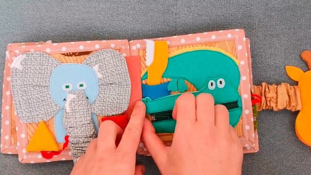 Развивающая книжка из фетра Животные Африки смотреть онлайн