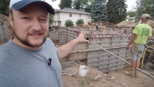 Заливка бетона. Фундамент и цоколь (Дом миллионера #2)