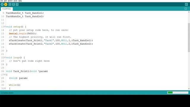 FreeRTOS With Arduino Tutorials 2 - How to Handle Tasks with FreeRTOS on Arduino. смотреть онлайн