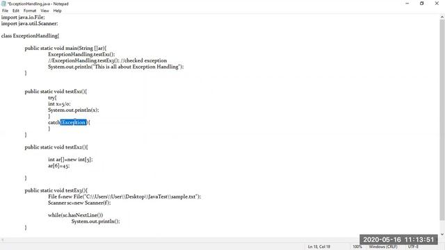Week 9 Exception Handling смотреть онлайн