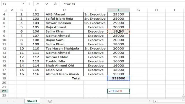 MS Excel Formulas Or Function With Examples 2020 | MS Excel Tutorial | MS Excel Formula Bangla