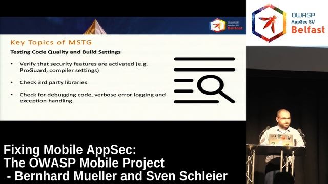 AppSec EU 2017 Fixing Mobile AppSec The OWASP Mobile Project by Bernhard Mueller and Sven Schleier смотреть онлайн